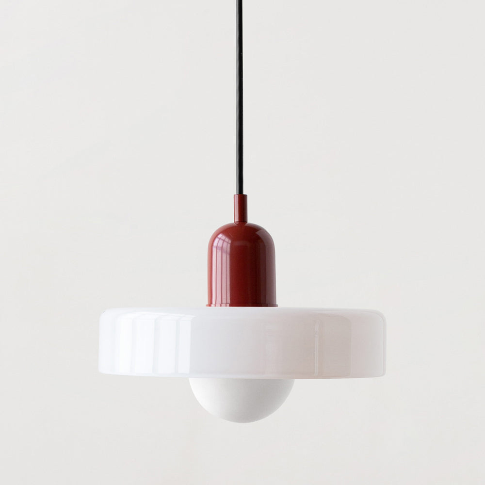 Bauhaus Glass Pendant Light Coloured Hanging Lamp