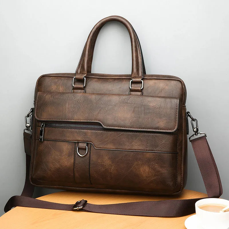 Benedicto ægte læder skuldertaske med klassisk crossbody-design til daglig brug