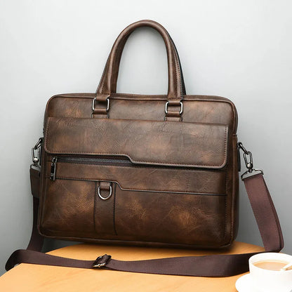 Benedicto ægte læder skuldertaske med klassisk crossbody-design til daglig brug