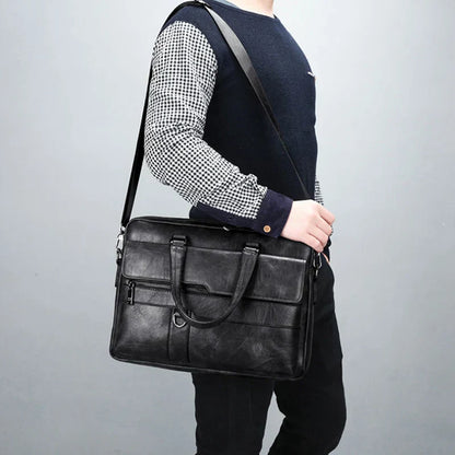 Benedicto ægte læder skuldertaske med klassisk crossbody-design til daglig brug