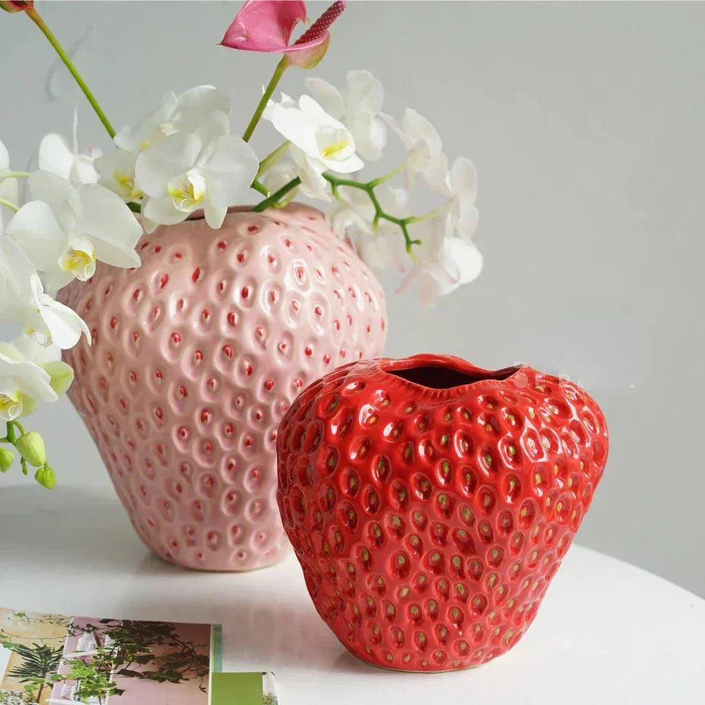 BerryBloom aardbeien keramische vaas decoratieve fruitvormige plantenpot