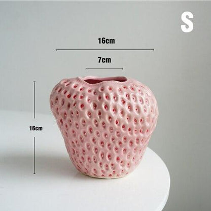 BerryBloom aardbeien keramische vaas decoratieve fruitvormige plantenpot