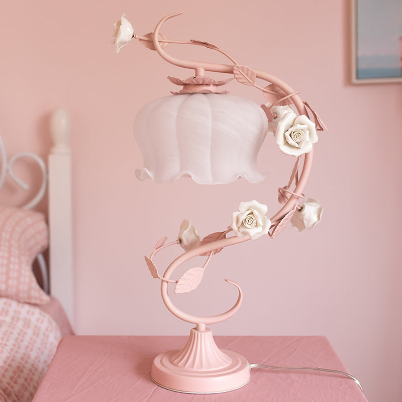 BlossomGlow Rose Lamp Elegant Ambient Table Light