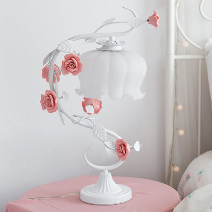 BlossomGlow Rose Lamp Elegant Ambient Table Light