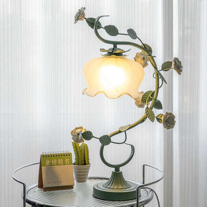 BlossomGlow Rose Lamp Elegant Ambient Table Light