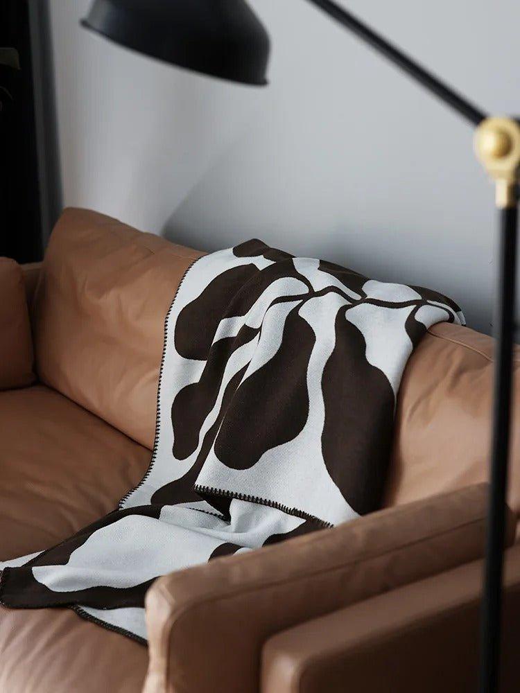 Bohemian Abstract Throw Blanket – Soft Cotton and Acrylic Blend for Sofas and Beds