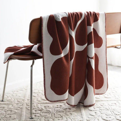 Bohemian Abstract Throw Blanket – Soft Cotton and Acrylic Blend for Sofas and Beds