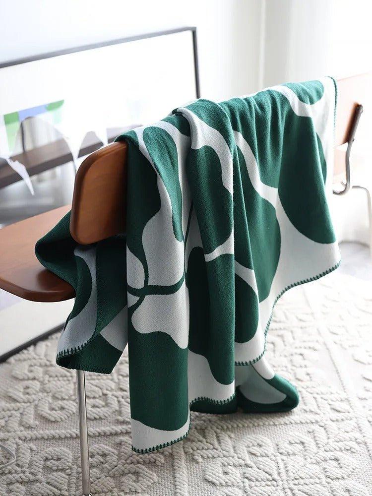 Bohemian Abstract Throw Blanket – Soft Cotton and Acrylic Blend for Sofas and Beds
