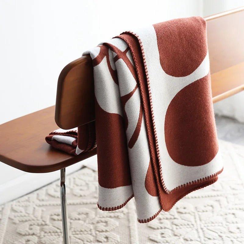 Bohemian Abstract Throw Blanket – Soft Cotton and Acrylic Blend for Sofas and Beds