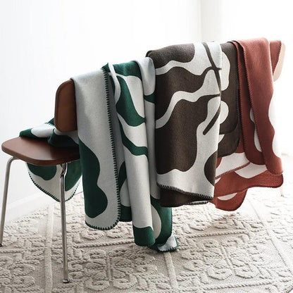 Bohemian Abstract Throw Blanket – Soft Cotton and Acrylic Blend for Sofas and Beds