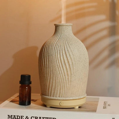 BohoBreeze ultralyd aroma diffuser og luftfugter i vase-design