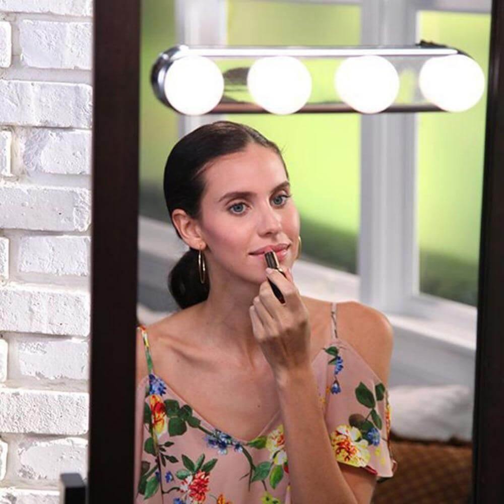 BrightFix sugekop LED spejllampe bærbar makeup lampe