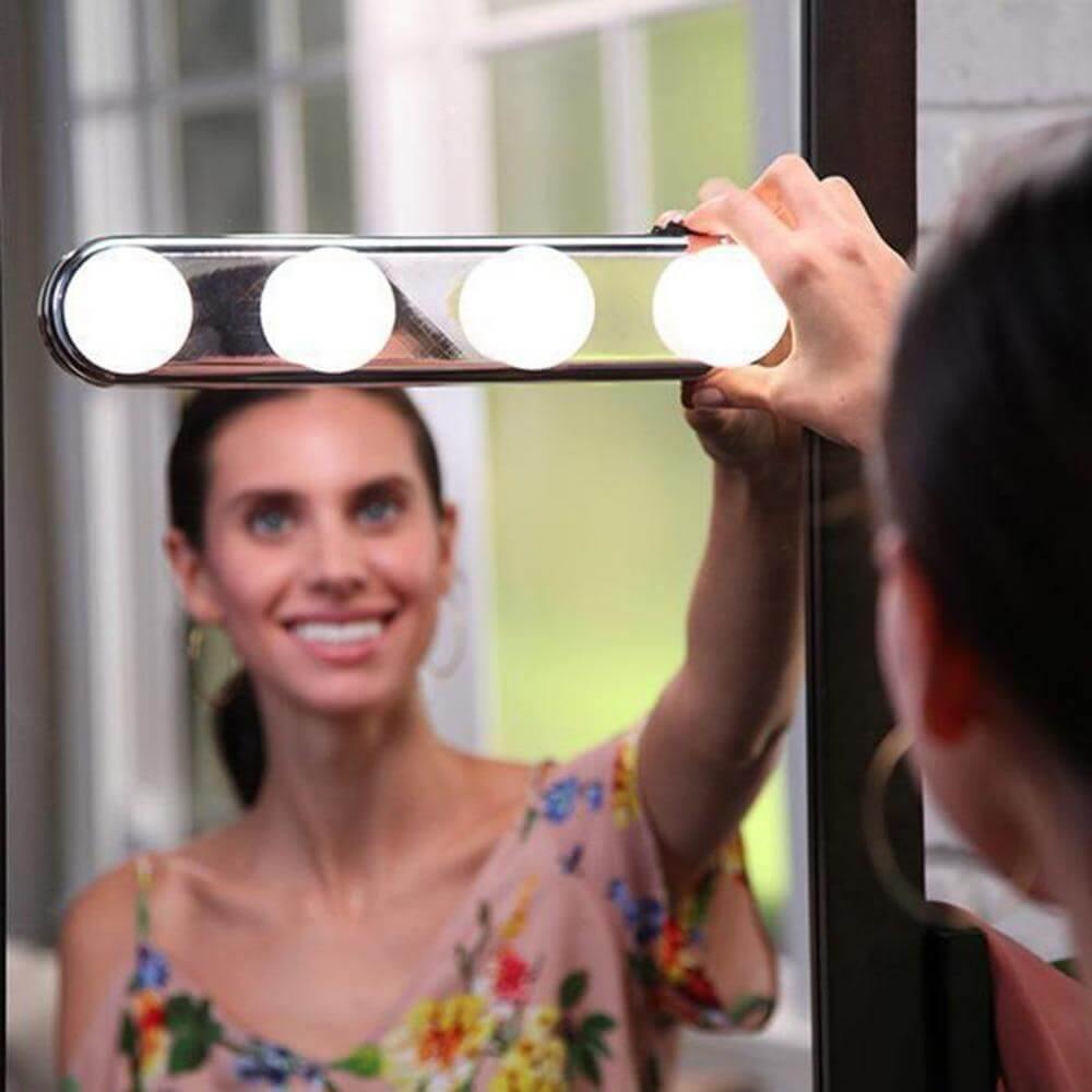 BrightFix sugekop LED spejllampe bærbar makeup lampe
