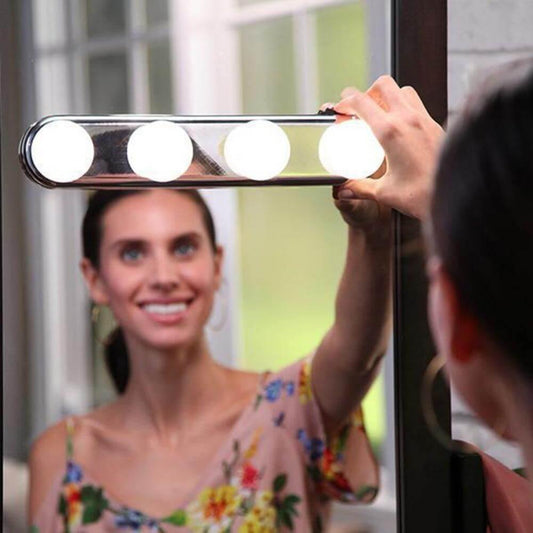 BrightFix zuignap LED spiegellicht draagbare make-up kaptafel lamp