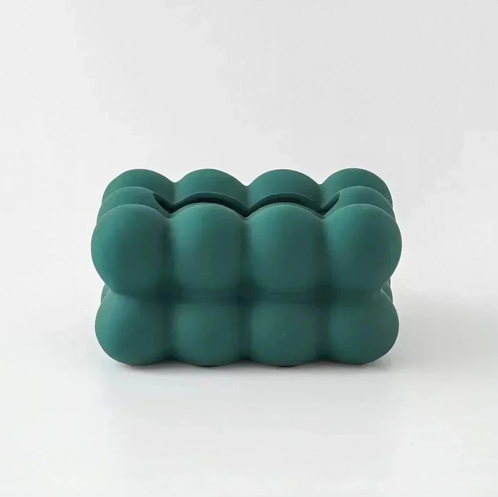 Keramisk Kleenexæske med bobleformet design og moderne dekoration
