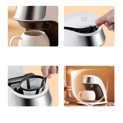 CaféNest Kompakte automatische Kaffeemaschine mit Keramiktasse