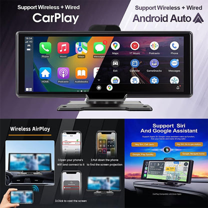 CarVision Pro Slimme Autodisplay met CarPlay Android Auto en Dashcam