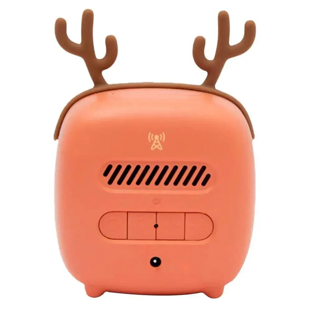 Cartoon Bunny LED Alarm Clock with Night Light Rechargeable Digital Bedside Clock