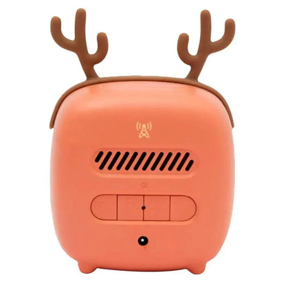 Cartoon Bunny LED Alarm Clock with Night Light Rechargeable Digital Bedside Clock