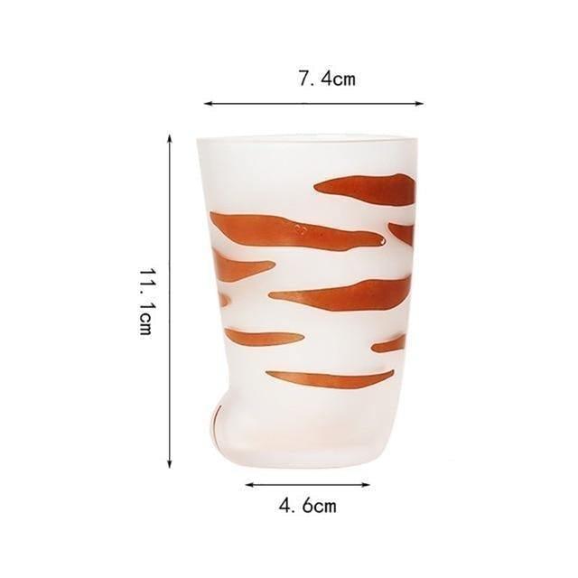 Glaskop med kattepote fremstillet af varmebestandigt glas