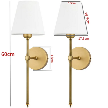 Ładowalna lampa ścienna LED z abażurem z tkaniny i regulacją kolorów