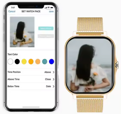 ChicTime Kvinders Smartwatch med Fitness- og Sundhedsovervågning