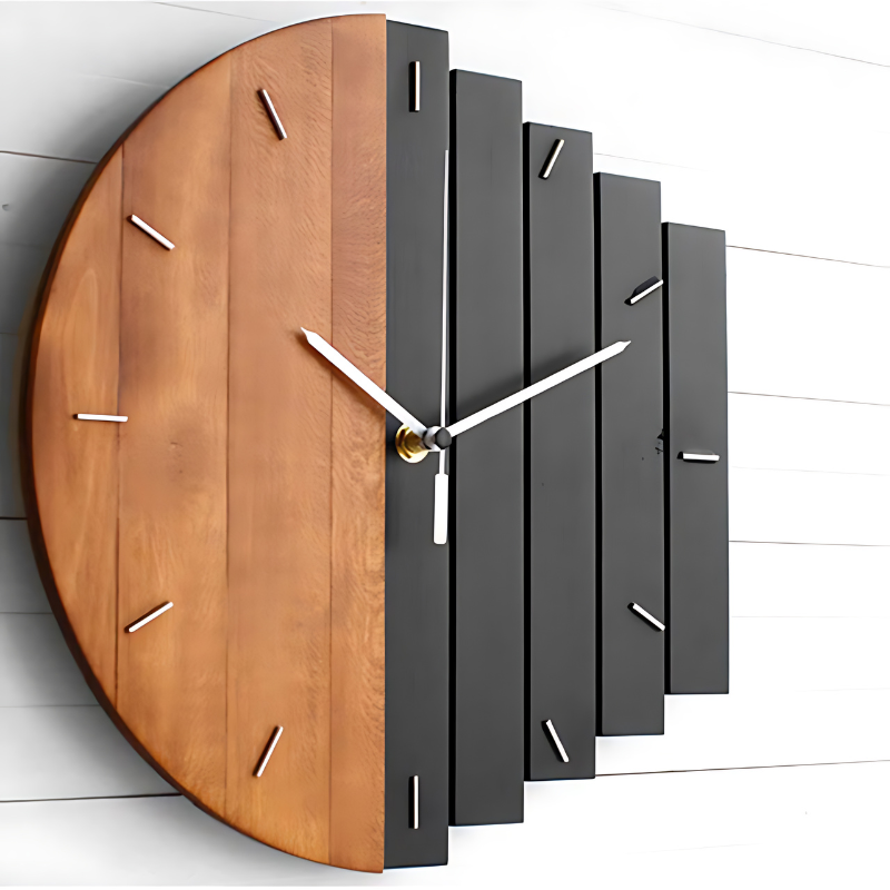 ClarityTime lydløs minimalistisk vægur til moderne interiør