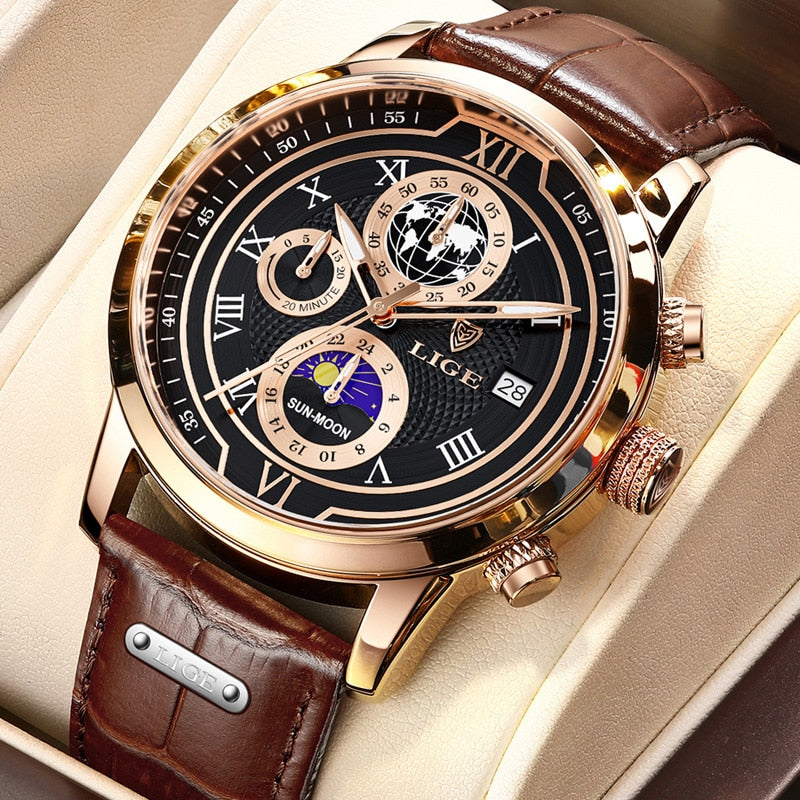 Classic Chronograph Men’s Watch Stylish Luxury Wristwatch