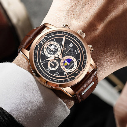 Classic Chronograph Men’s Watch Stylish Luxury Wristwatch