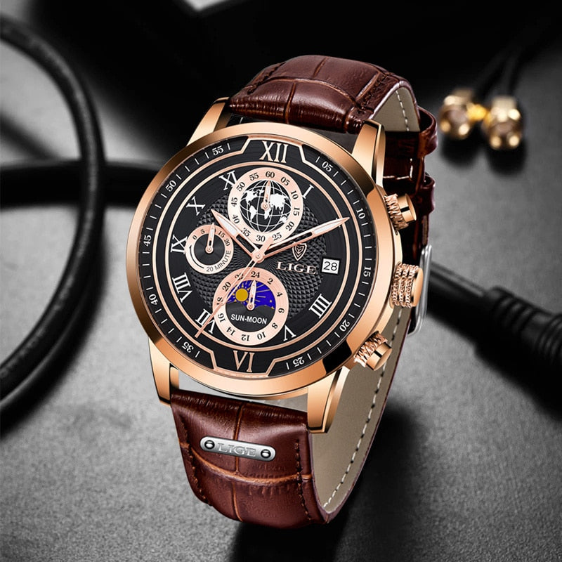 Classic Chronograph Men’s Watch Stylish Luxury Wristwatch