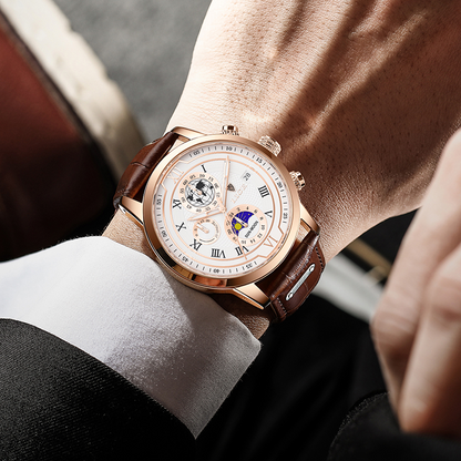 Classic Chronograph Men’s Watch Stylish Luxury Wristwatch