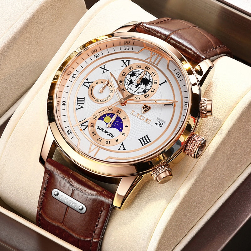 Classic Chronograph Men’s Watch Stylish Luxury Wristwatch