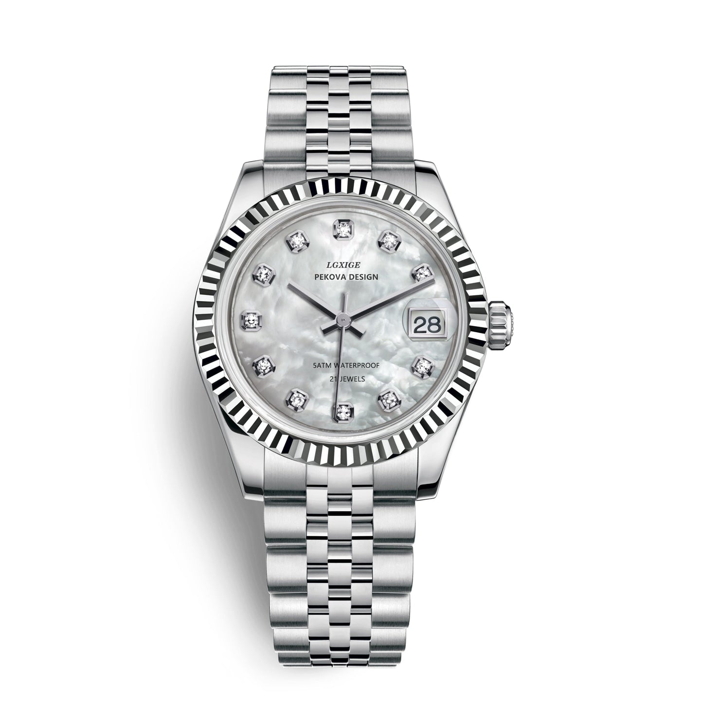 Klassiek Roestvrijstalen Polshorloge Nr. 296 Elegant Minimalistisch Horloge