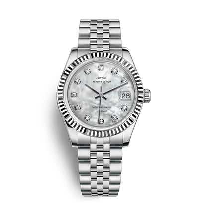 Klassiek Roestvrijstalen Polshorloge Nr. 296 Elegant Minimalistisch Horloge