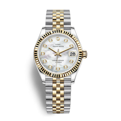 Klassiek Roestvrijstalen Polshorloge Nr. 296 Elegant Minimalistisch Horloge