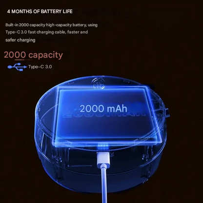 Cleon automatische zeepdispenser met contactloze sensor, LED-display en oplaadbare wandmontage