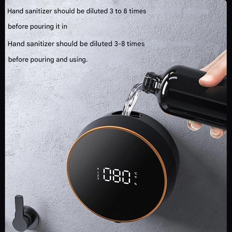 Cleon automatische zeepdispenser met contactloze sensor, LED-display en oplaadbare wandmontage