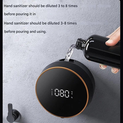 Cleon automatische zeepdispenser met contactloze sensor, LED-display en oplaadbare wandmontage