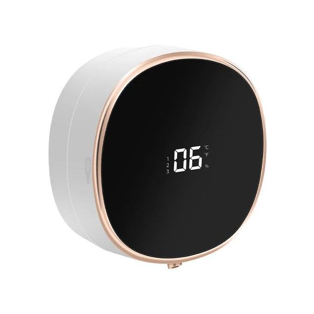 Cleon automatische zeepdispenser met contactloze sensor, LED-display en oplaadbare wandmontage