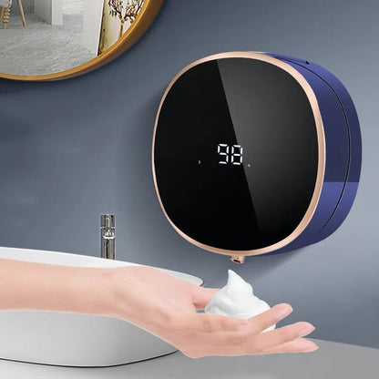 Cleon automatische zeepdispenser met contactloze sensor, LED-display en oplaadbare wandmontage