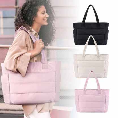Cloud Puffer Tote Taske Let Vatteret Skuldertaske