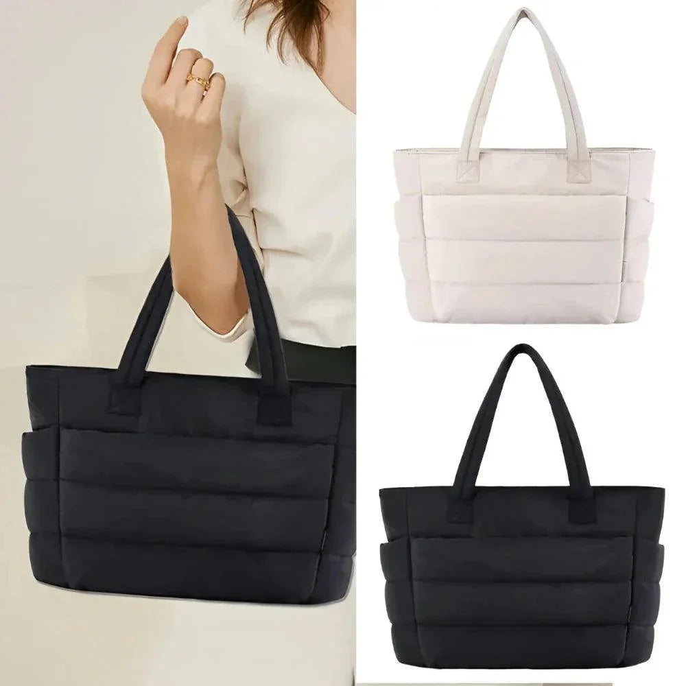 Cloud Puffer Tote Taske Let Vatteret Skuldertaske