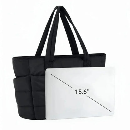 Cloud Puffer Tote Taske Let Vatteret Skuldertaske