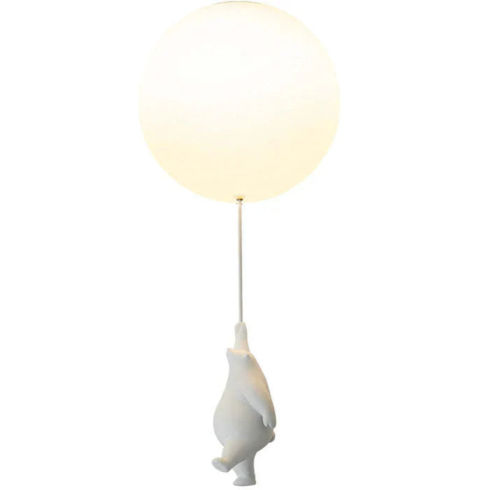 CloudBear børne loftslampe med bjørneballon LED pendel til børneværelse og soveværelse
