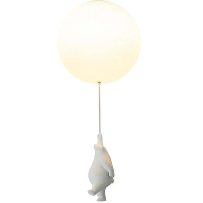 CloudBear børne loftslampe med bjørneballon LED pendel til børneværelse og soveværelse