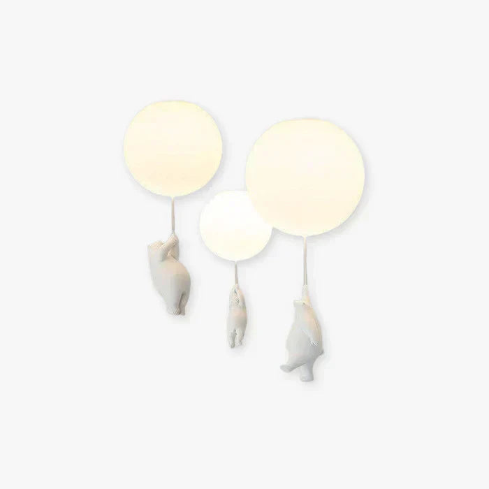CloudBear børne loftslampe med bjørneballon LED pendel til børneværelse og soveværelse