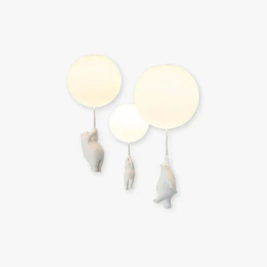 Lampa sufitowa CloudBear Kids z LED w kształcie misia i balonu do pokoju dziecięcego i sypialni