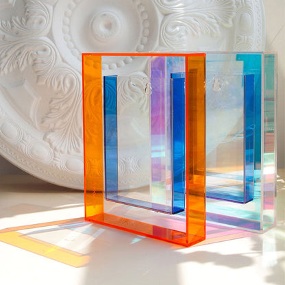 Kleurrijke fotolijst van acryl met modern ontwerp en transparant midden