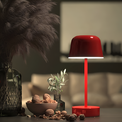 Farverig retro-LED-bordlampe – trådløs og USB-genopladelig