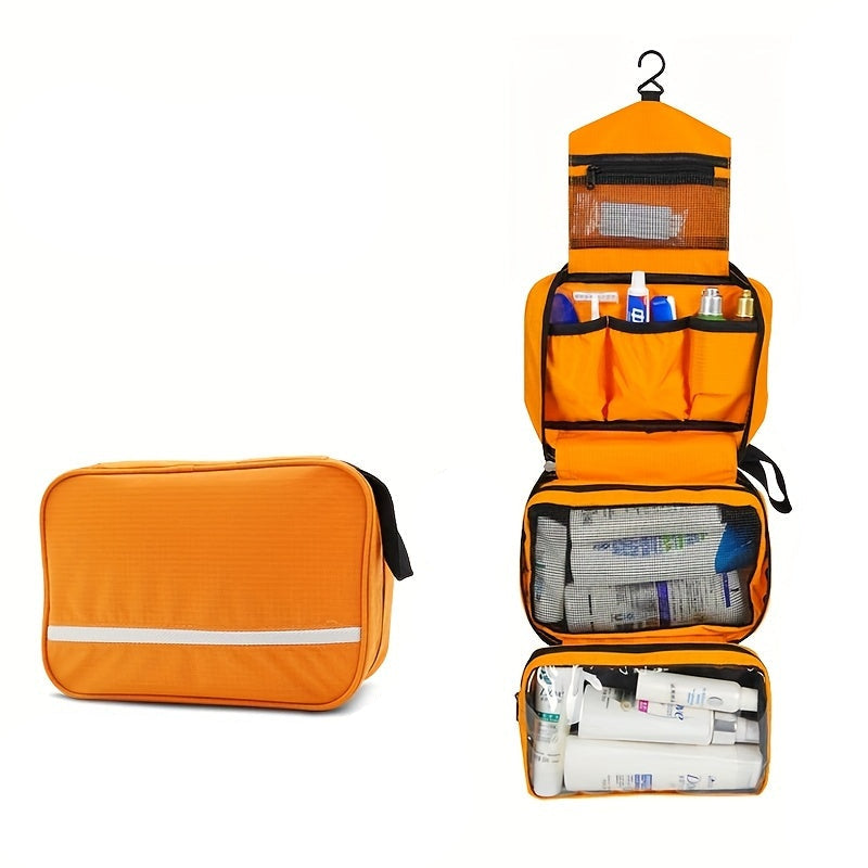 Compact Hanging Toiletry Organiser Travel Storage Bag with Multiple Compartments